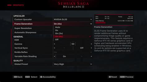 Nastavenia grafiky v hernom menu