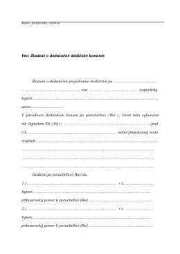 Dedičské konanie a premlčanie pohľadávok