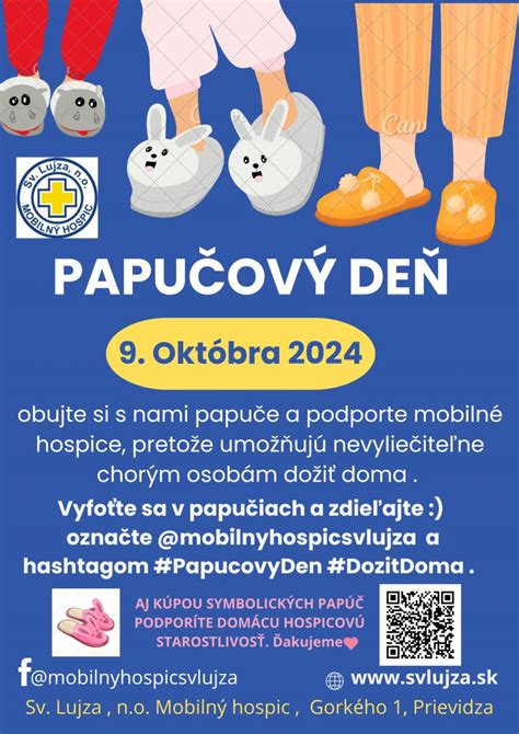 Plagát Papučového dňa s papučami a sloganom