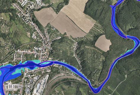 Mapa povodňových oblastí a ochranných opatrení na Hrone