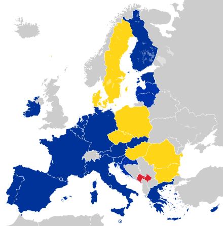 Eurozóna mapa