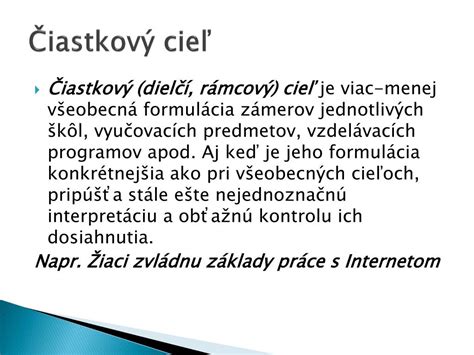Ciele funkčného vzdelávania