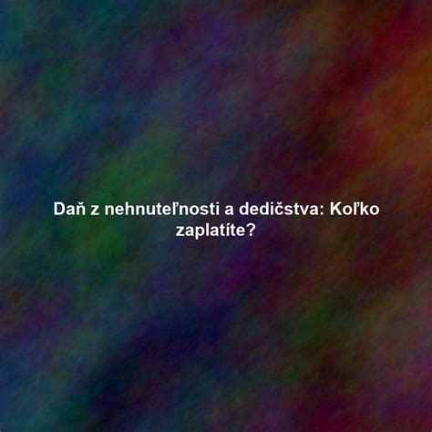 Daň z dedičstva