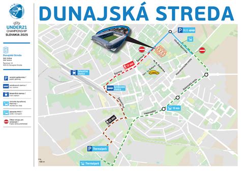 Mapa výdajných miest obedov v Dunajskej Strede