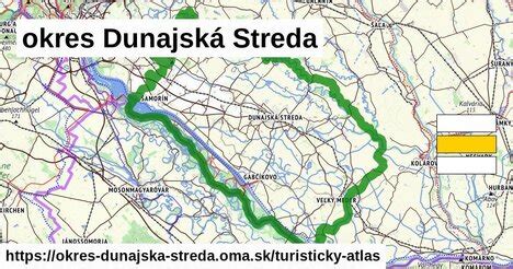 Mapa okresu Dunajská Streda