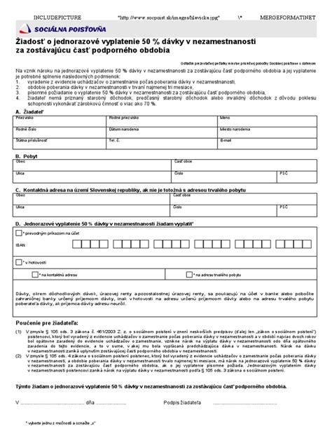 Príklad potvrdenia zamestnávateľa pre účely dávky v nezamestnanosti