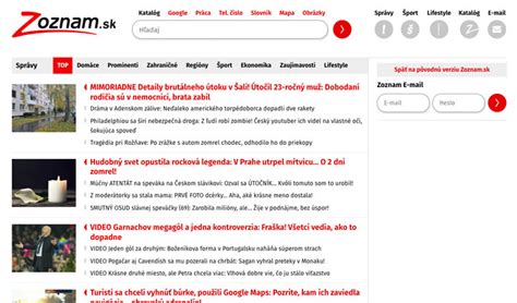 Zoznam požadovaných dokumentov