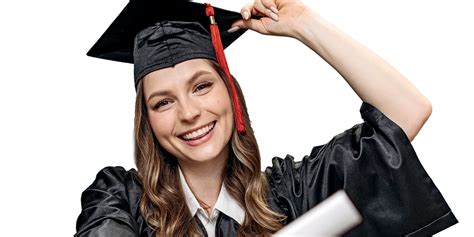 Absolvent s diplomom a pracovnými nástrojmi