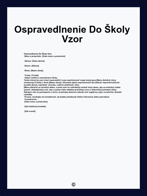 Dôvody na ospravedlnenie neprítomnosti v práci