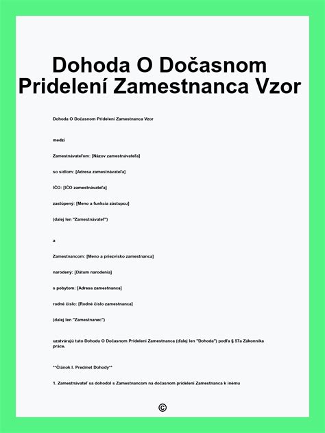 Schéma dočasného pridelenia zamestnanca