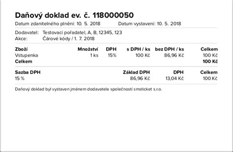 Daňové doklady a výpočty