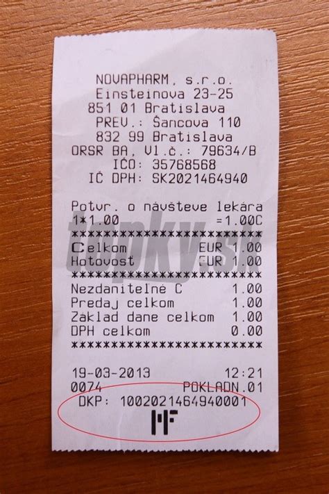 Pokladničný blok a balenie liekov ako dôkaz o výnimke.