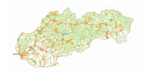 Mapa oblasti pokrytia terénnej služby včasnej intervencie