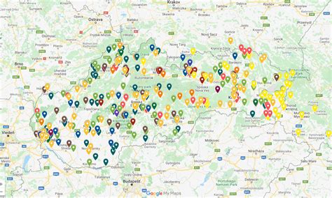 Mapa charitatívnych projektov bývania na Slovensku