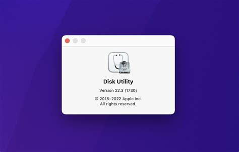 Rozhranie Disk Utility v MacOS