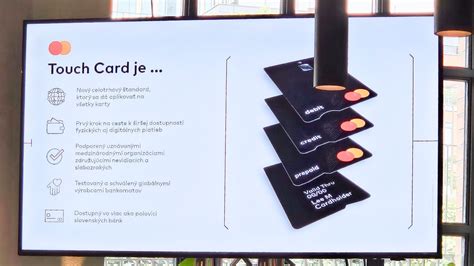 Platobné karty Touch Card s rôznymi výrezmi pre identifikáciu