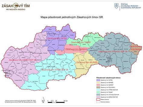 Mapa pôsobnosti Slovenskej katolíckej charity