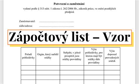 Zápočtový list a jeho dôležitosť