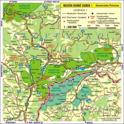 Mapa obce Gemerská Poloma s vyznačením regiónu