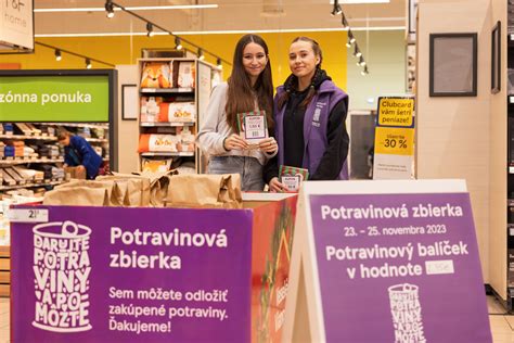 Ilustrácia charitatívnej potravinovej zbierky s darovanými potravinami