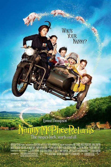 Nanny McPhee s lietajúcim motocyklom
