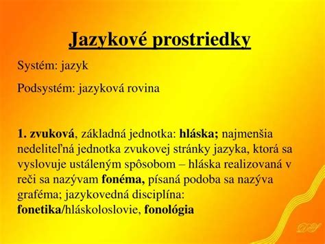 Schéma: Jazykové a štýlové prostriedky diskusného príspevku