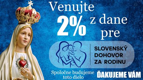 Plagát kampane 2% z dane pre Slovenskú katolícku charitu