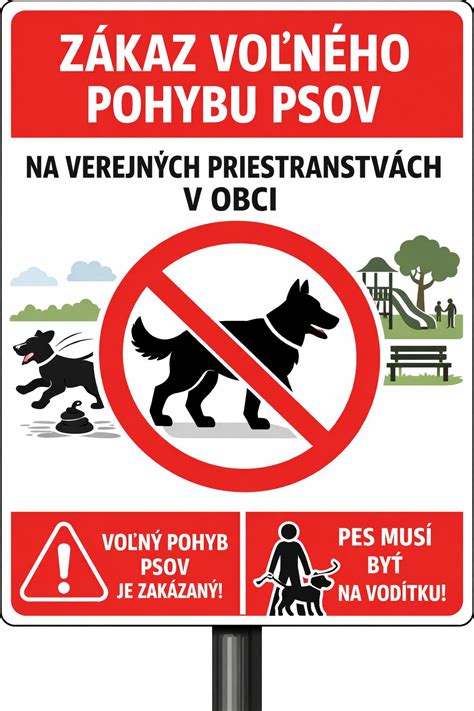 tabuľa označujúca pohyb psov