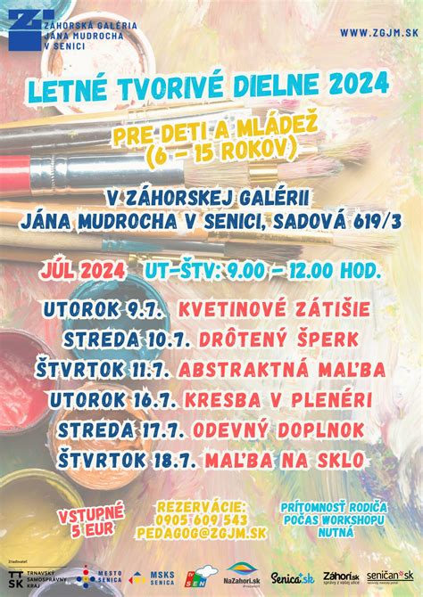 Tvorivé dielne pre deti a mládež