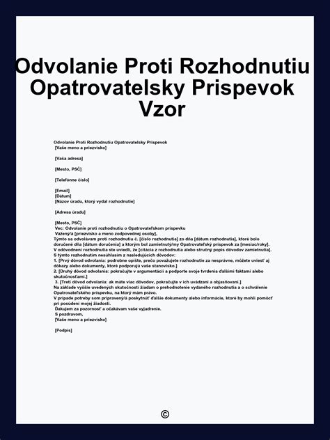 Schéma procesu odvolania proti rozhodnutiu ÚPSVaR