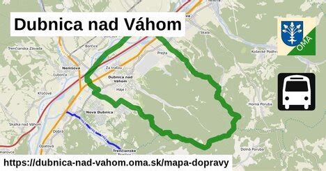 Mapa mesta Dubnica nad Váhom s vyznačenou pobočkou Sociálnej poisťovne