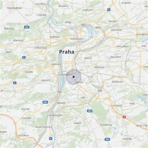 Mapa s vyznačenou polohou telefónu pri použití SOS Locatoru