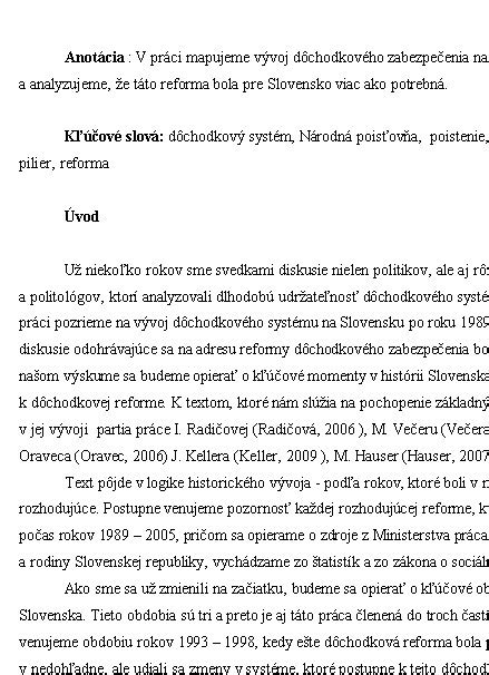 Vývoj dôchodkového systému na Slovensku