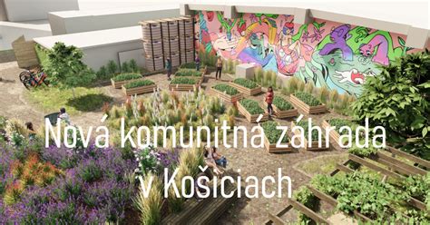 Ilustrácia komunitnej záhrady s vyvýšenými záhonmi