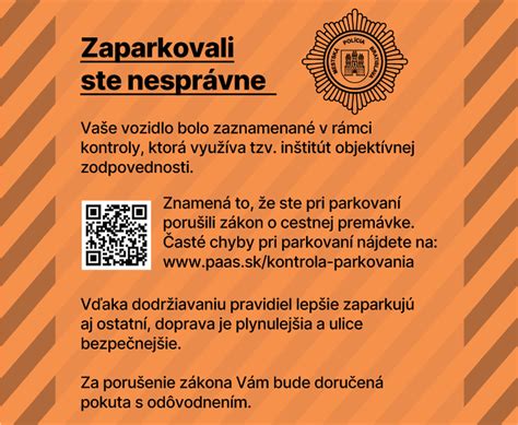 Pokuta za nesprávne parkovanie