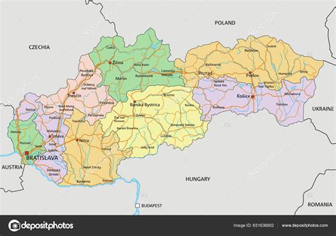 Mapa Slovenska s vyznačenými regiónmi podpory OP ĽZ