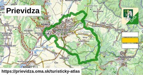 Mapa okresu Prievidza s vyznačenými obcami Kanianka, Dolné Vestenice a Veľká Lehôtka