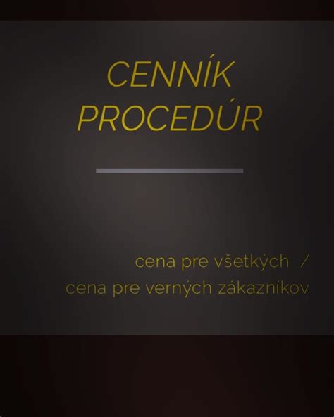 Cenník procedúr v kúpeľoch