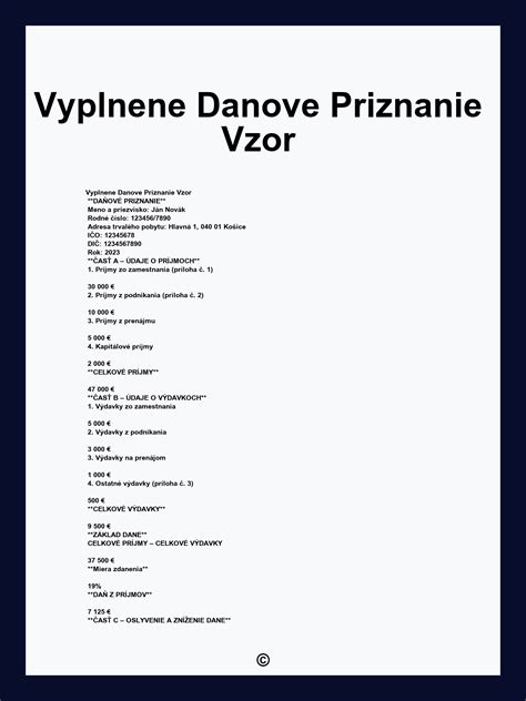 Diagram daňového priznania pre osobného asistenta