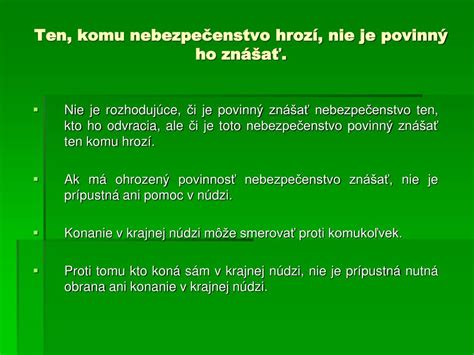 Graf: Podmienky krajnej núdze