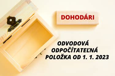 Odvodová odpočítateľná položka - prehľad