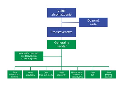 Organizačná štruktúra technologickej spoločnosti s vyznačenou pozíciou Senior Viceprezidenta pre inžinierstvo