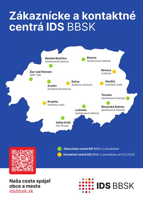 Mapa zákazníckych centier IDS BBSK