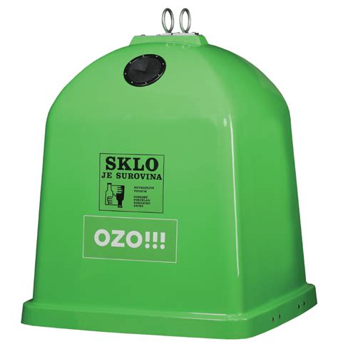 Zelený kontajner na sklo