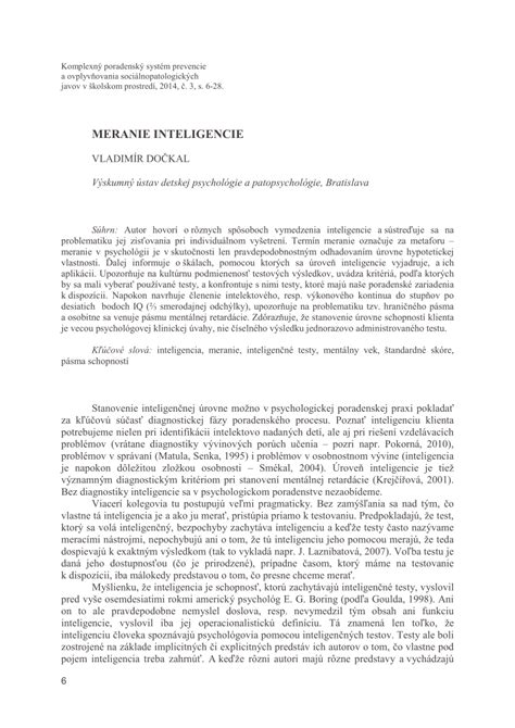 Schéma vývoja inteligencie a mentálnej retardácie
