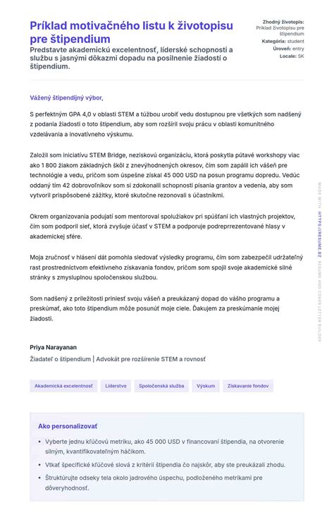 Ilustrácia životopisu a motivačného listu