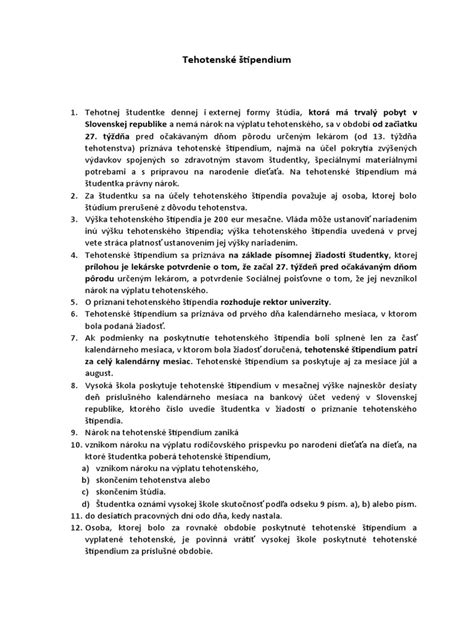 Infografika porovnávajúca tehotenské a tehotenské štipendium