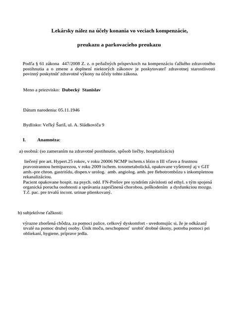 Ukážka parkovacieho preukazu