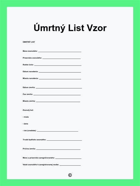 Úmrtný list a jeho dôležitosť pri vybavovaní pozostalostných dávok