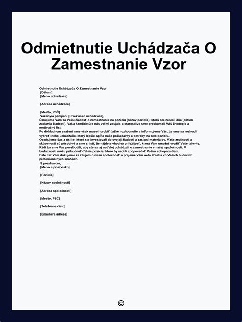 Zoznam povinností uchádzača o zamestnanie